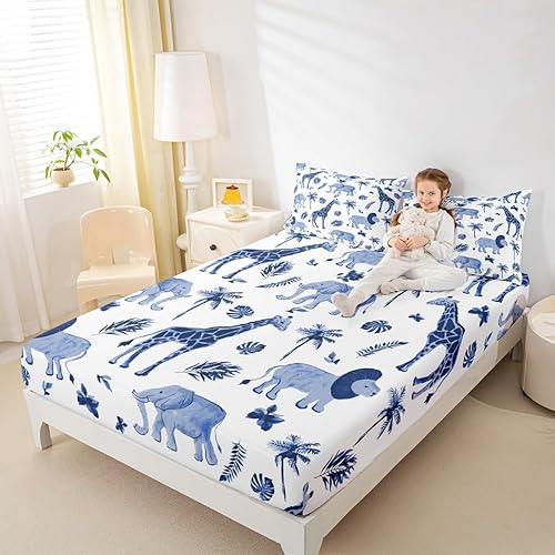 Vista 120 de Feelyou Juego de sábanas espaciales para niños, juego de ropa de cama de galaxia para niños y niñas, sábanas de planeta del universo, 1 sábana