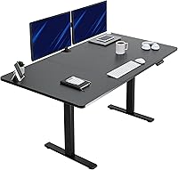 Vista 126 de VIVO DESK-KIT-1B7N-36 - Escritorio eléctrico de pie rústico de 71 x 36 pulgadas, ajuste de altura de memoria, serie 1B, marco negro con parte