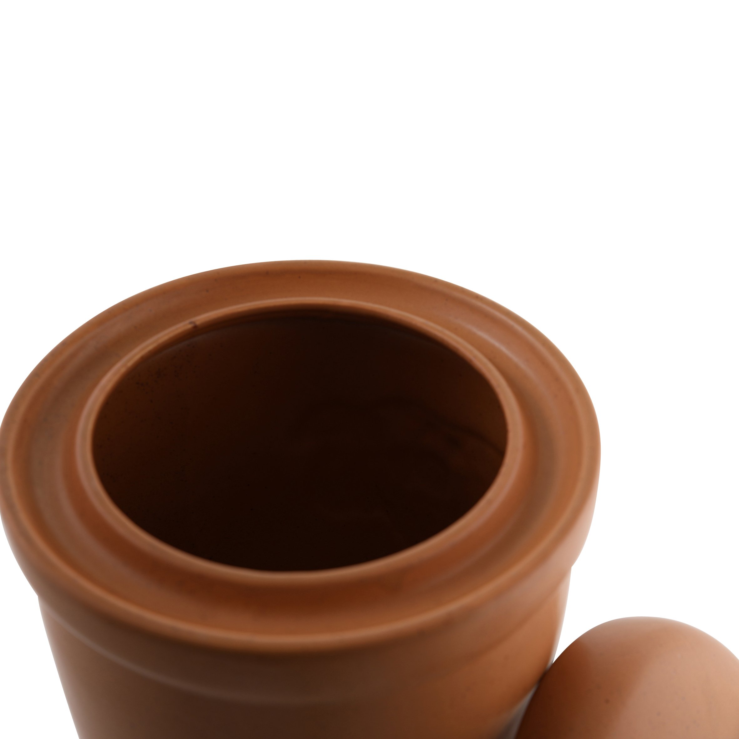 Axentia 820426 Barattolo Multiuso con Coperchio, Ceramica, Marrone, 23x23x32.5 cm