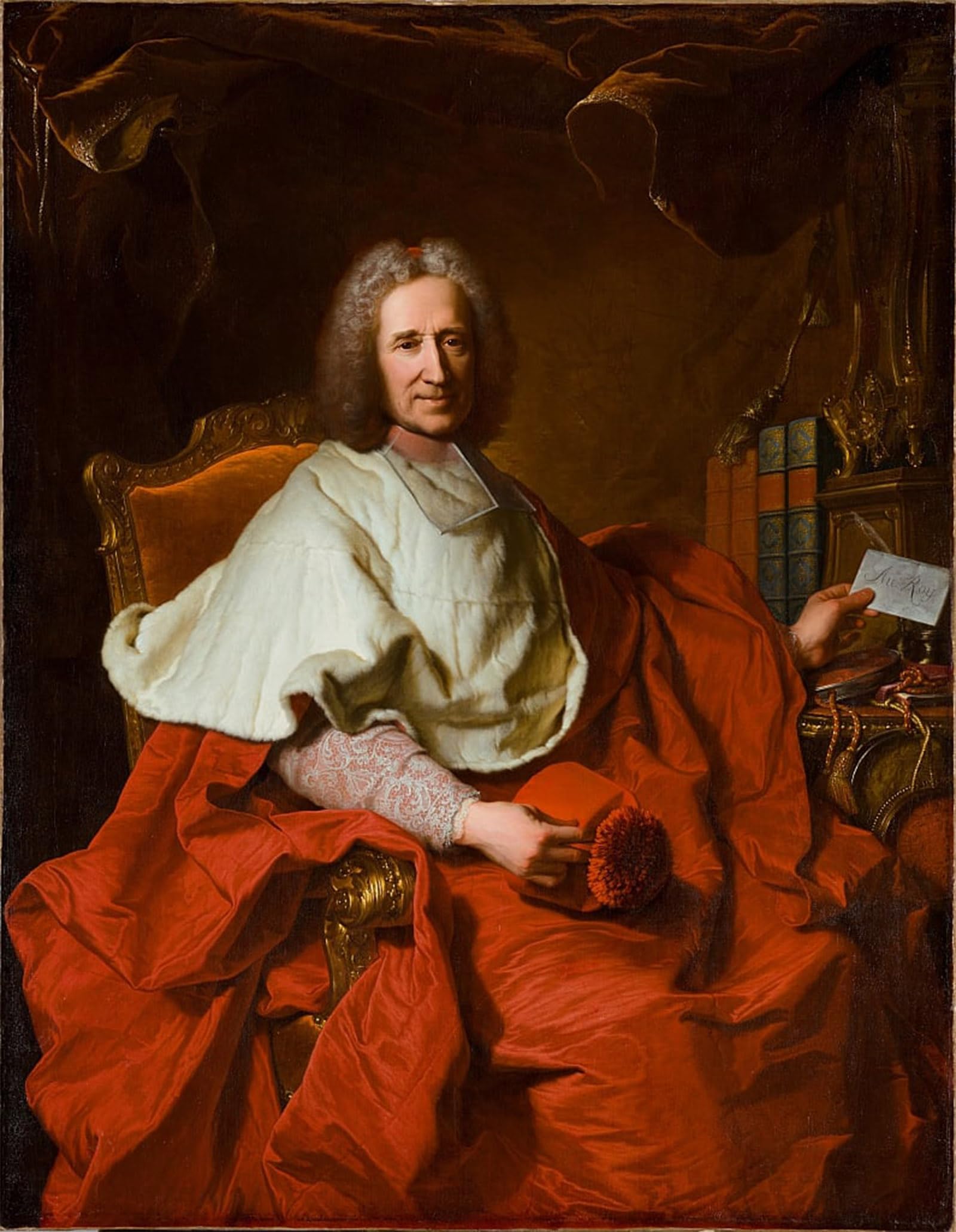 ARTXLXXBN Famous Painting Art Wall Decor Abstract Art Picture Portrait of Cardinal Guillaume Dubois by Hyacinthe Rigaud Animal Pictures for Home Decor 60x90cm