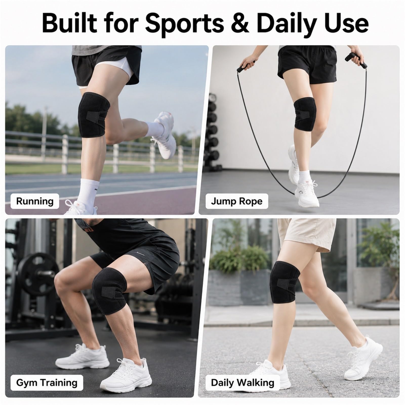 Nakolanniki Sportowe Ochraniacze na Kolana z Gąbką Stabilizator Kolana do Siatkówki Tańca Jogi Crossfitu Elastyczne Oddychające Opaski Wsparcie Stawu Kolanowego