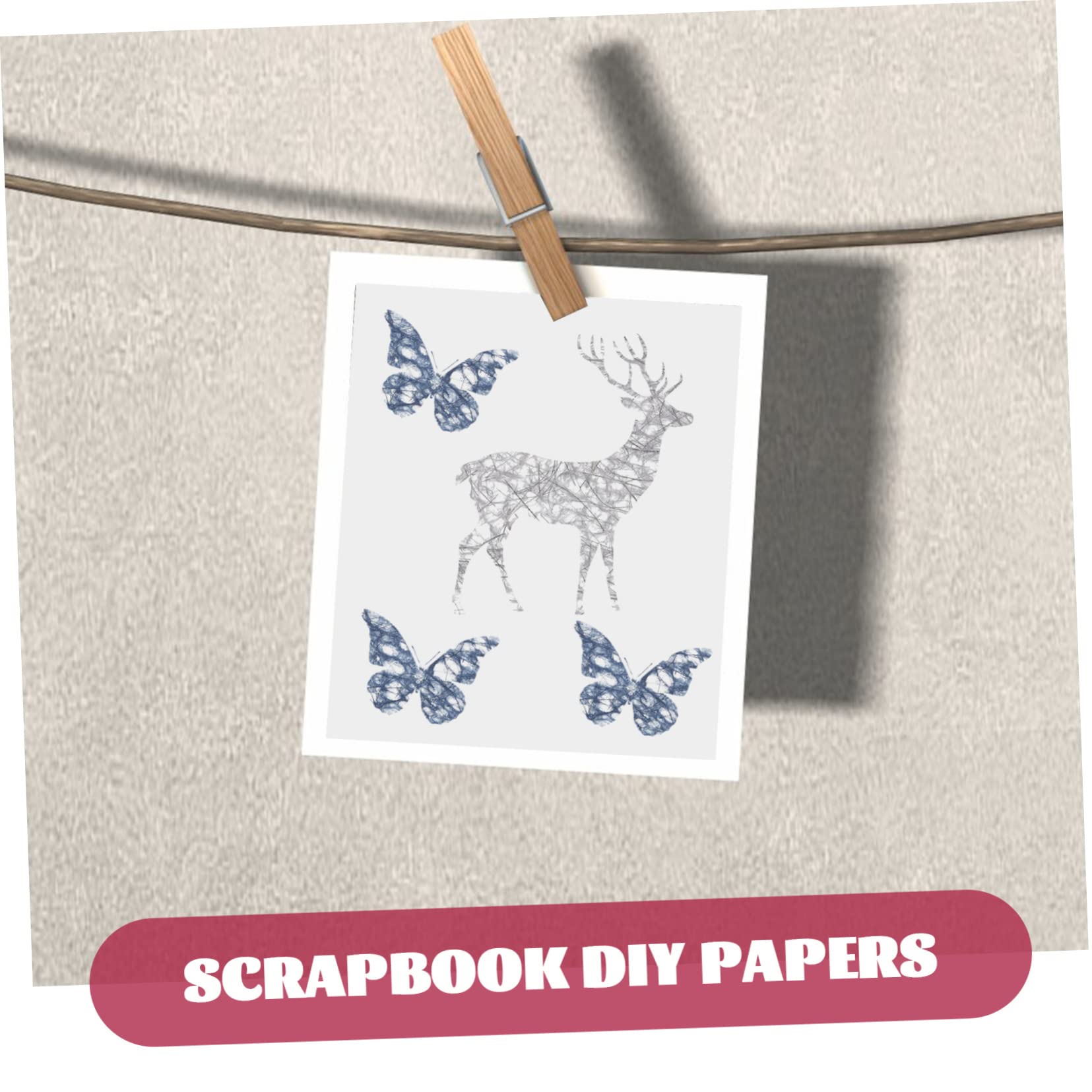 NUOBESTY 5 Juegos Papel Decorativo De Bolsillo Álbum De Recortes Pegatinas Papel De Póster Papel De Álbum De Recortes Papel De Fondo Del Libro De Recuerdos Papeles Chatarra 10 Hojas * 5