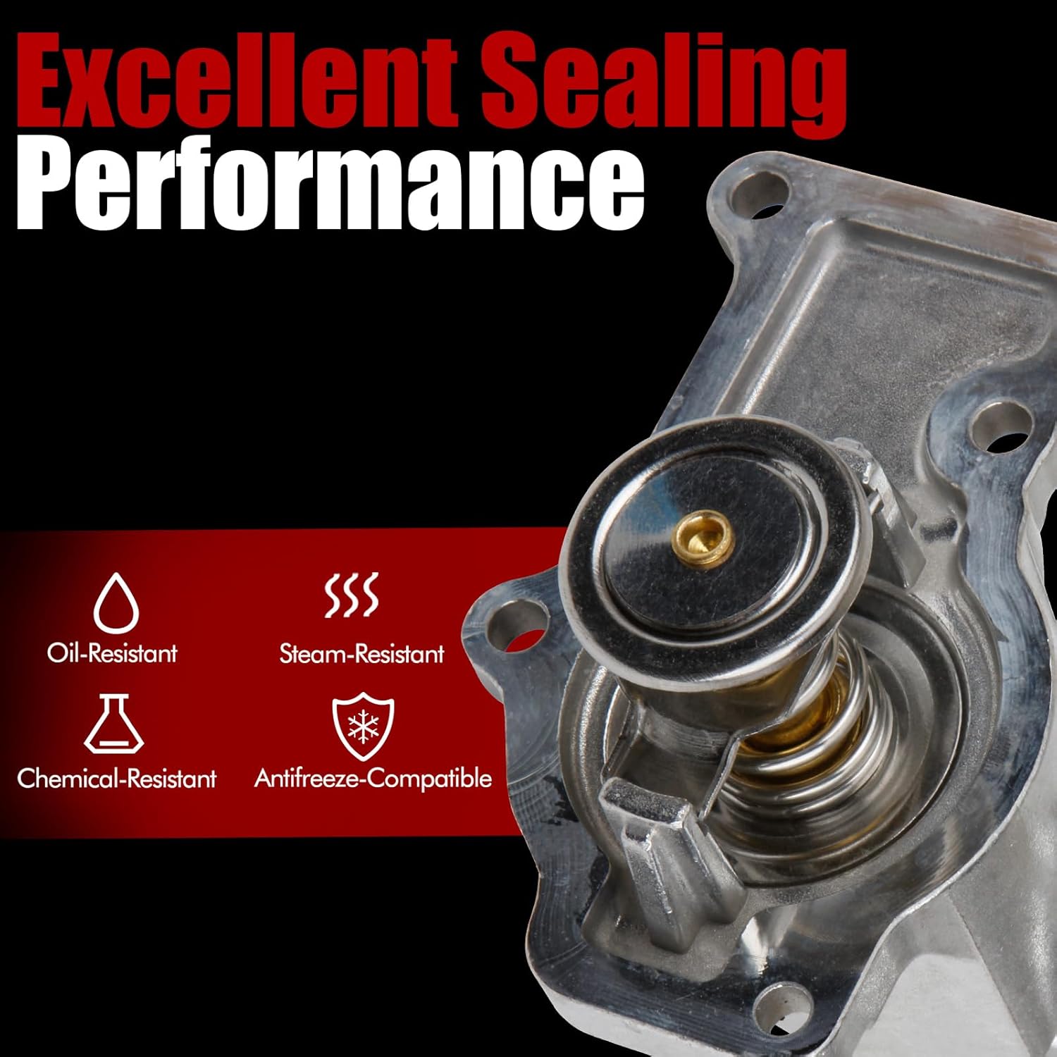 MITZONE Automotive Engine Coolant Thermostat Housing Assembly Compatible with 1997-2008 Porsche Boxster 1999-2008 911 2006-2007 Cayman EXCEPT Turbo/GT2/GT3