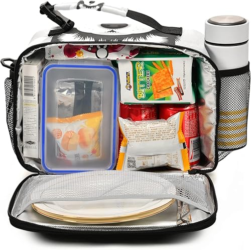 Miniatura 2 de Pfrewn Lonchera para perros para niños y adultos, bolsa de almuerzo aislada para cachorros siberianos con correa para el hombro, bolsas de