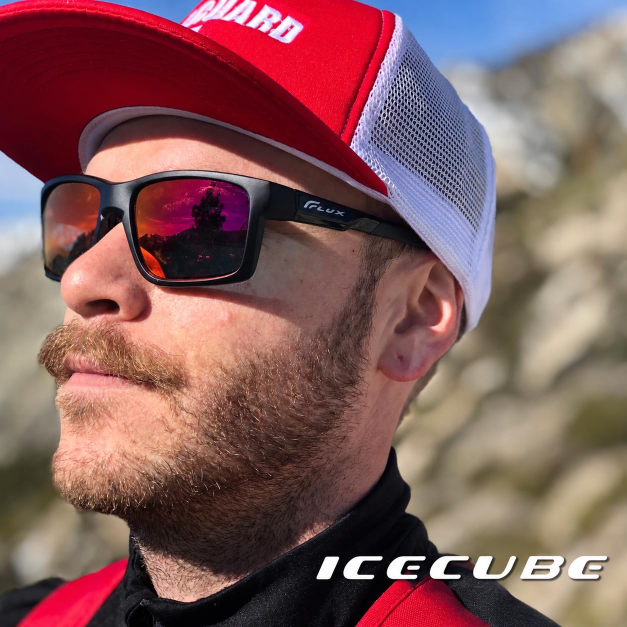 ICECUBE Verano Polarisierte Sport-Sonnenbrille mit Anti-Rutsch-Funktion, verstellbarem Nasenpolster und leichtem Rahmen, für Männer und Frauen beim Fahren, Laufen, Baseball, Golf