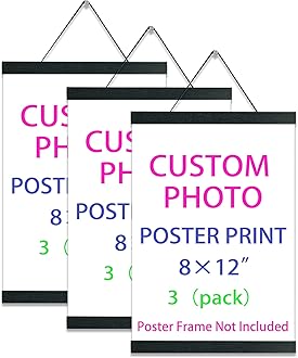 YK artwood Personalized Pictures to Canvas for Wall 8x12 inches,3 Pack, Custom Canvas Prints with Your Photos for Lovers Family,Pet