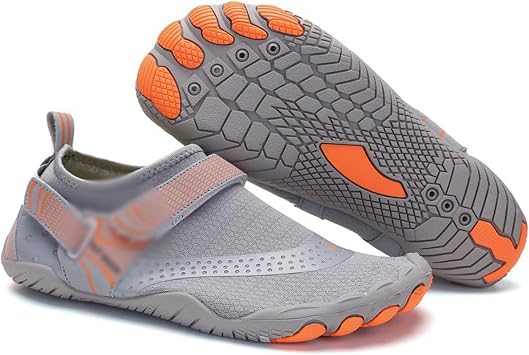 DHAEY Deadlifting Squat Shoes Unisex Adult Wide Toe Heavy Lifting Weight Training Shoes Wear Resistance Rubber Non-Slip Sole Fitness Cross-Trainer Sneaker Color Gray, Size 8 Women/6.5 Men