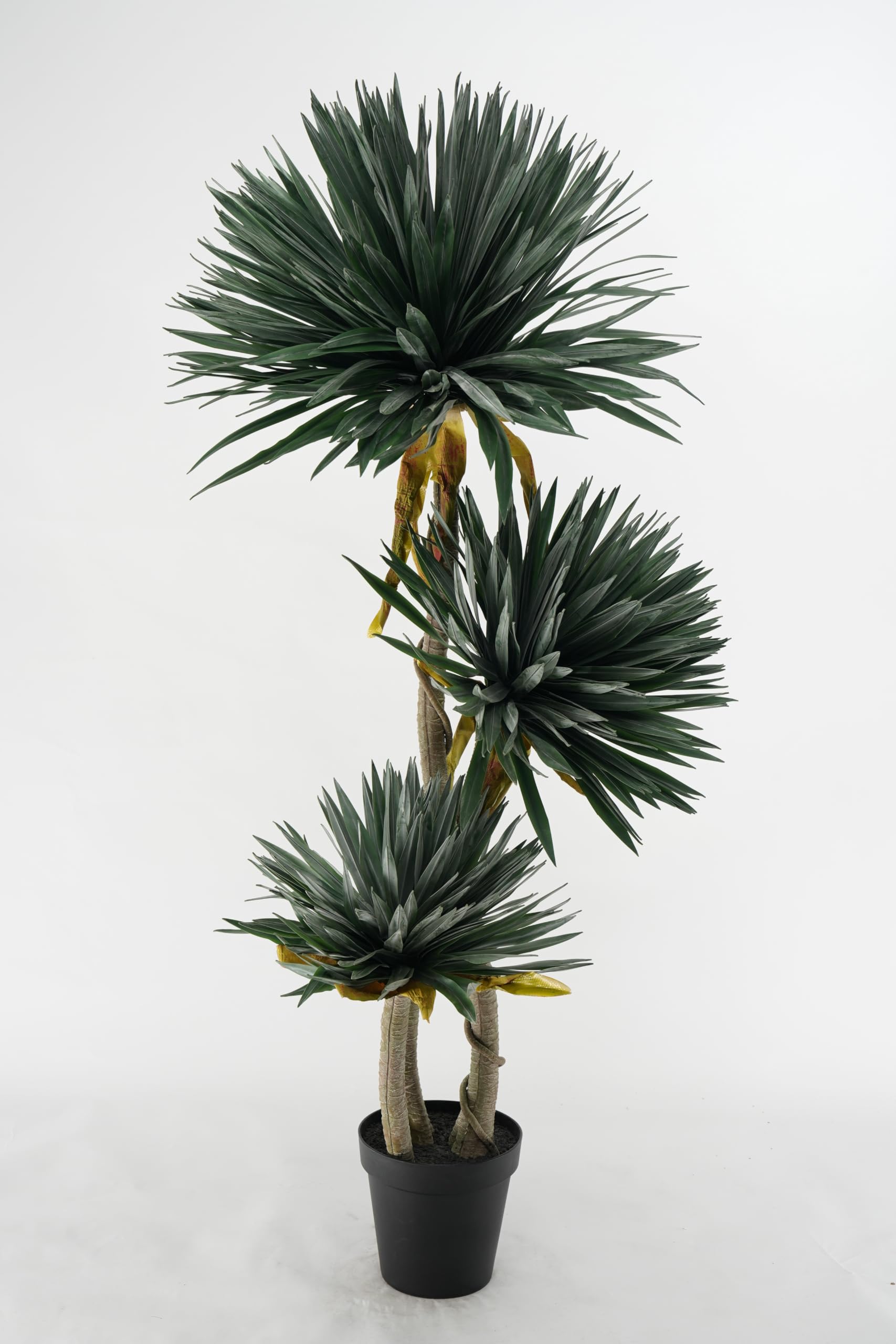 Yucca Pianta Grassa Sintetica da Arredamento Realistica 165 cm, Foglie PVC, per Spazi Interni, Abitazioni Residenziali e Attività Commerciali