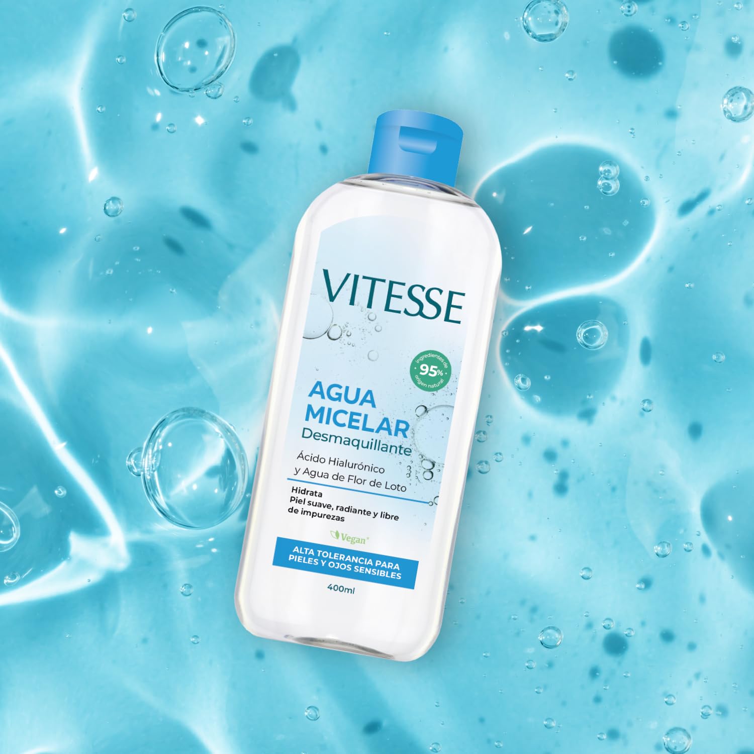 Vitesse Agua Micelar Desmaquillante con Ácido Hialurónico 400 ml