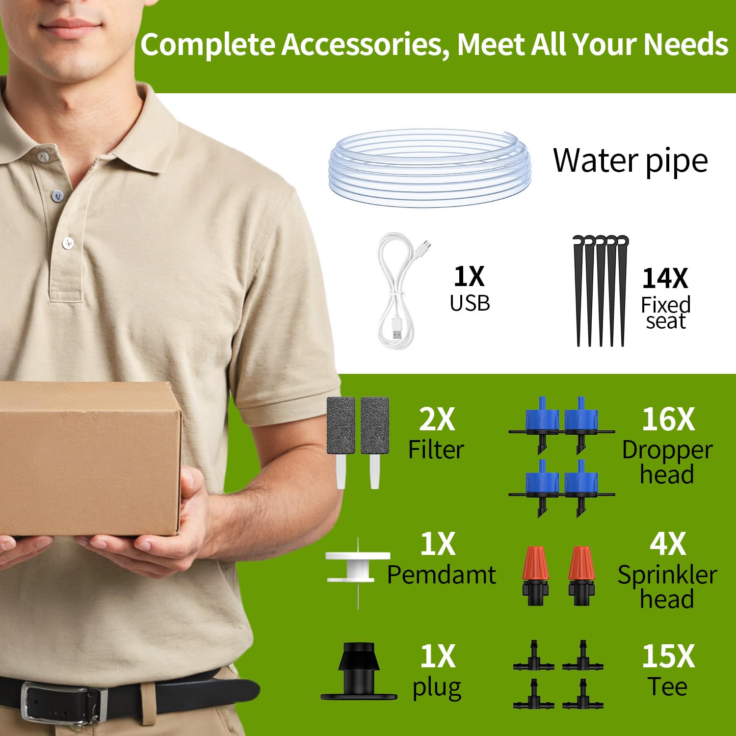 Automatic Drip Irrigation System, Plant Watering Devices with Timer, Plant Watering Devices for 20 Potted Plants, Indoor Outdoor Garden, Raised Beds, Greenhouse& Compatible with Alexa