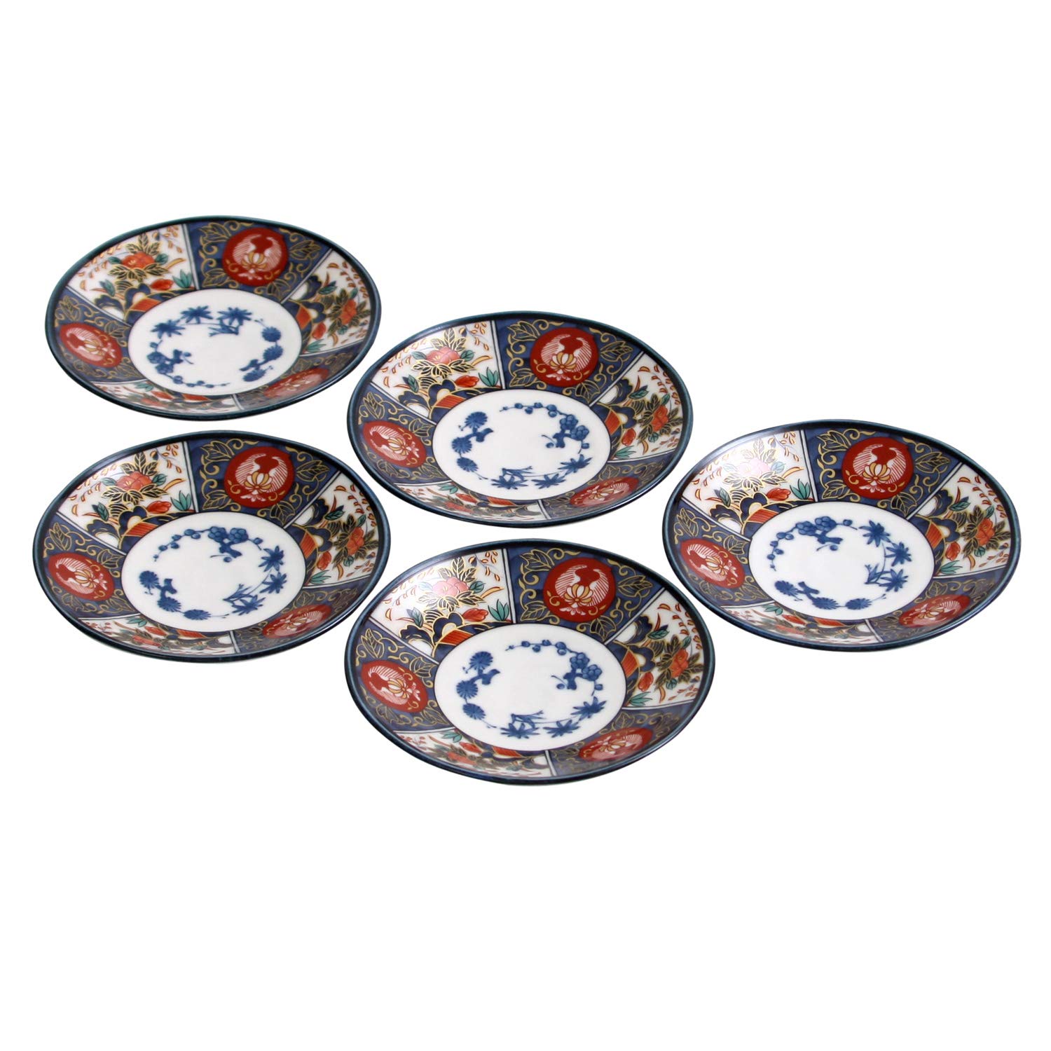 Amazon｜ブルーム 小皿 錦彩古伊万里 直径11.5cm 16663 5枚入｜小皿