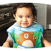 Vista 2 de Tiny Twinkle Mess Proof Baby Bib - Waterproof Bib for Baby Boy or Girl - Machine Washable - Adjustable Side Closure PVC BPA & Phthalate Free -Great