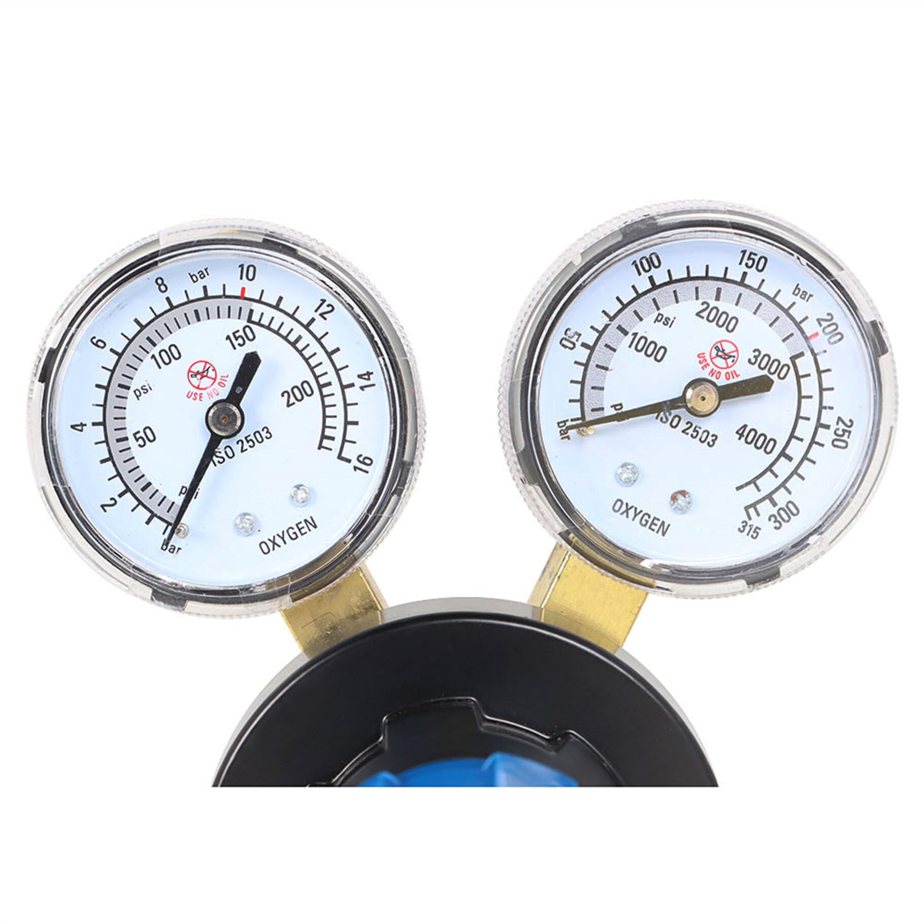 TJHSM CGA540 Oxygen Regulator Welding Gas Pressure Gauge Copper and Plastic for V-Style Torch Cutting Kit T-Handle