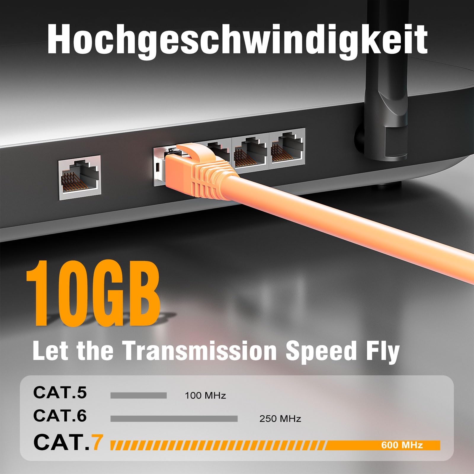 iwillink 100 connettori RJ45 CAT 7, placcati in oro a 50μ - schermati - Pass Through a 10 Gbps, connettori di rete Cat7 Cat6a con ausilio per l'inserimento del cavo e protezione anti-piegatura
