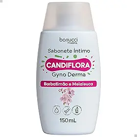 Candiflora Gyno Derma Sabonete Íntimo Feminino 150 ml Com Barbatimão e Melaleuca Higiene Suave e Frescor Diário
