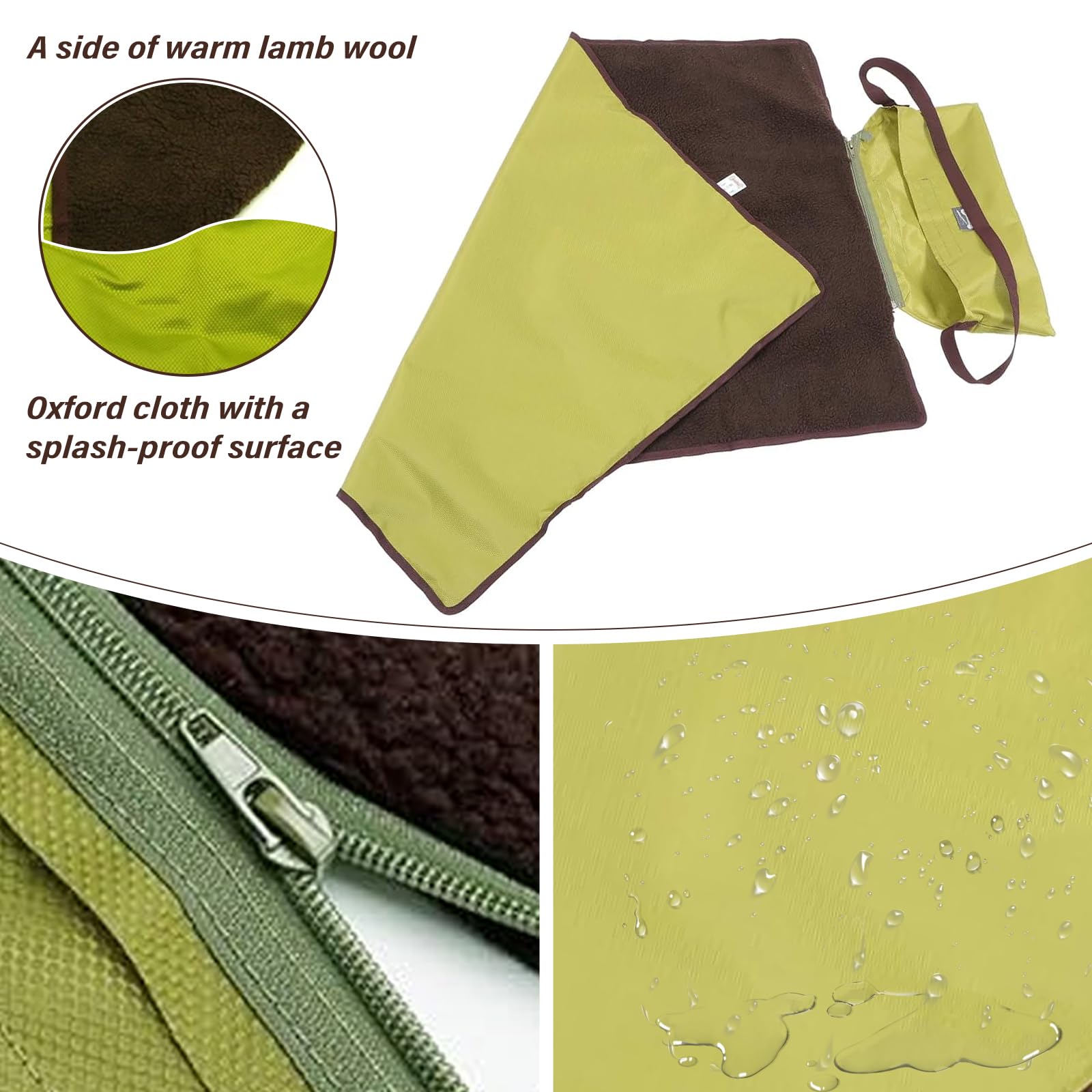 Tapis imperméable pour chien - Couverture d'extérieur - 100 x 70 cm - Pliable et imperméable - Réutilisable - Grande couverture de voyage pour animaux de compagnie - Lavable - Pour chiots et chatons
