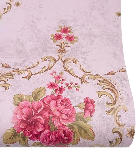 Miniatura 9 de Yifasy Revestimiento para estantes, papel de pared, diseño floral real, rosa, para cajón, papel de pared, adhesivo reacondicionado para muebles,