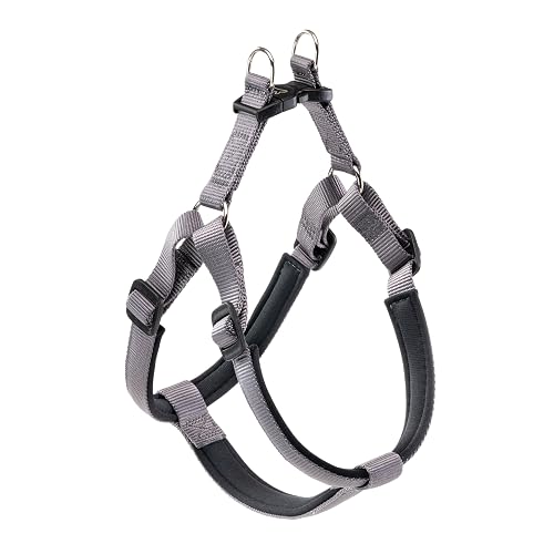 Ferplast Arnés para Perros Daytona, Arnés para Perros Mediano y Grande, Acolchado, Ajustable, Gris