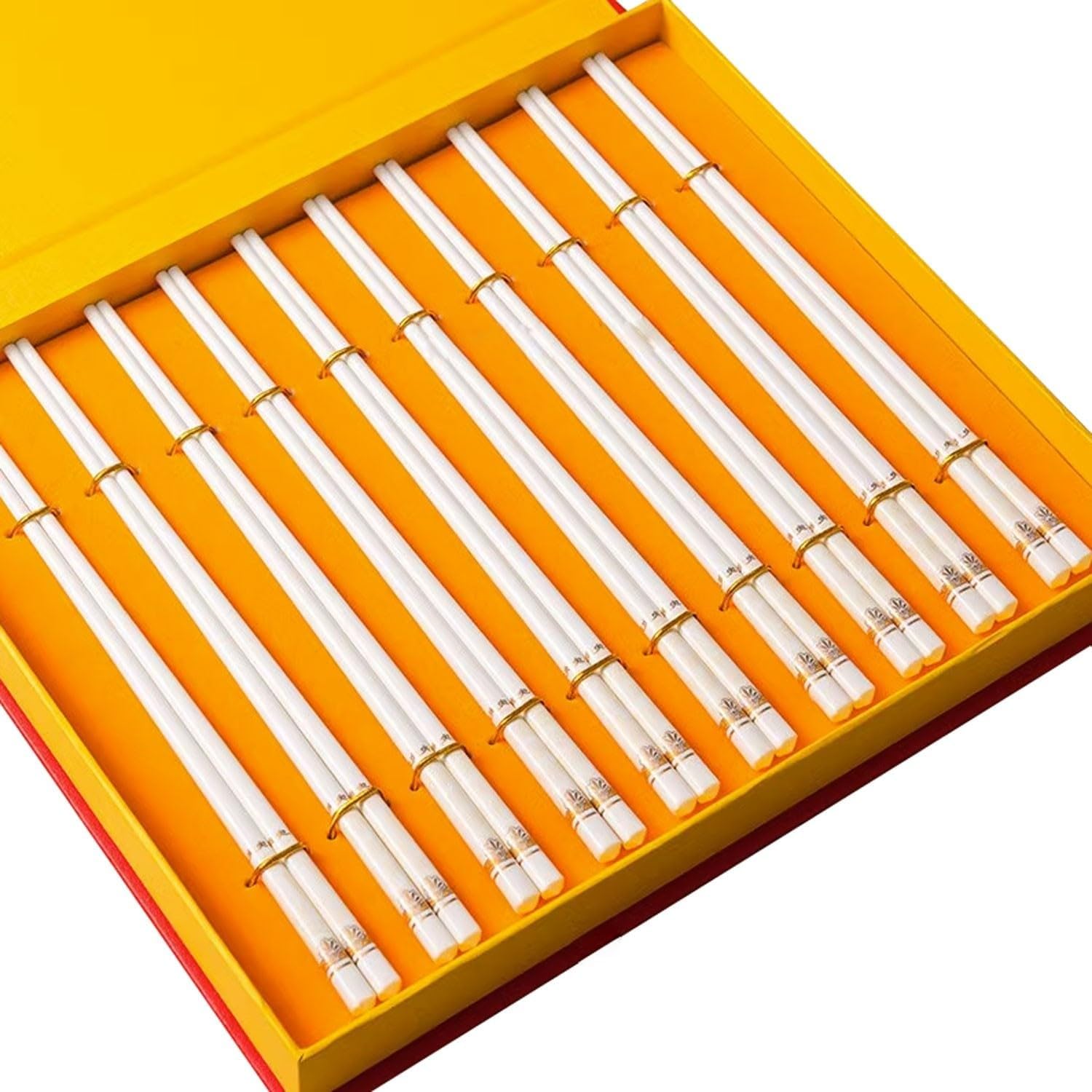 Baguettes Baguettes pour Débutants Baguettes en Bois Baguettes Jetables 10 Pairetes en Bois Baguettes Jetables 10 Paires de Baguettes en Céramique Antidérapantes en Porcelaine(Color:1,Size:)