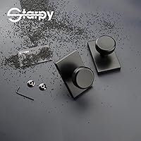 Vista 4 de Perillas de Puerta Negras Interiores, Manijas de Puerta Interiores para Armario, Perilla de Puerta Pismo Dummy