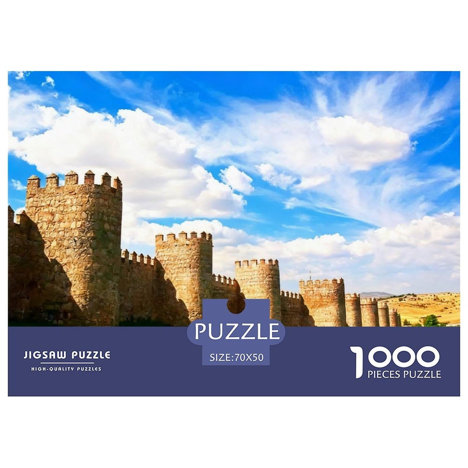 Jigsaw Puzzle 1000 Pieces Avila City Wall Puzzles 70x50cm/1000pcs Toy for Adults And Kids Challenging Creative Family Game DIY Cardboard