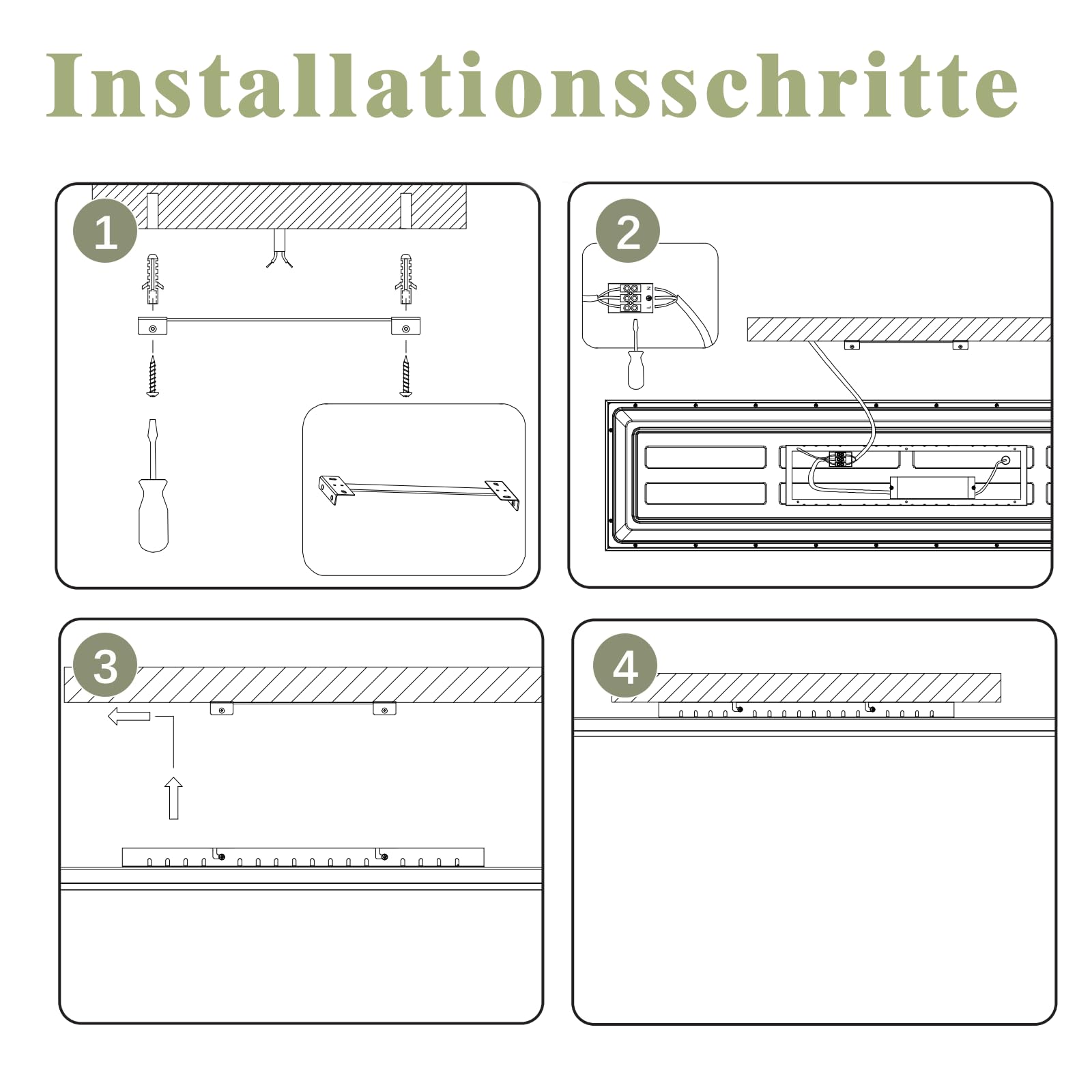 ZMH LED Panel Deckenleuchte 120x30cm Dimmbar Flach Deckenlampe Lang Rechteckig Deckenpanel Schwarz 40W Tageslichtlampe mit Fernbedienung für Büro Küche Flur Wohnzimmer Schlafzimmer
