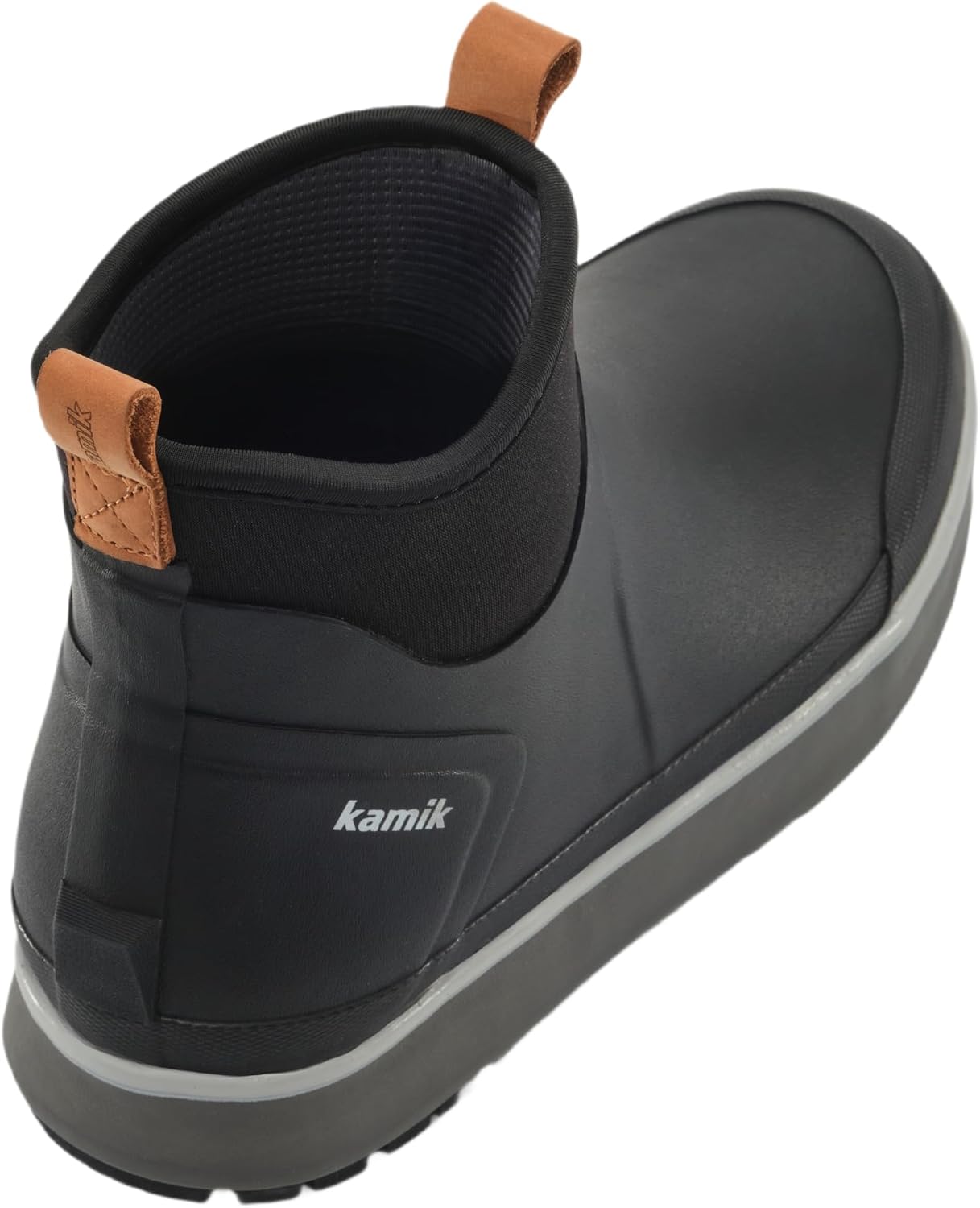 Kamik Lowtide Men's Waterproof Boots - Slip Resistant 3mm Neoprene, Synthetic Rubber, Breathable Mesh, Cushioned Insole