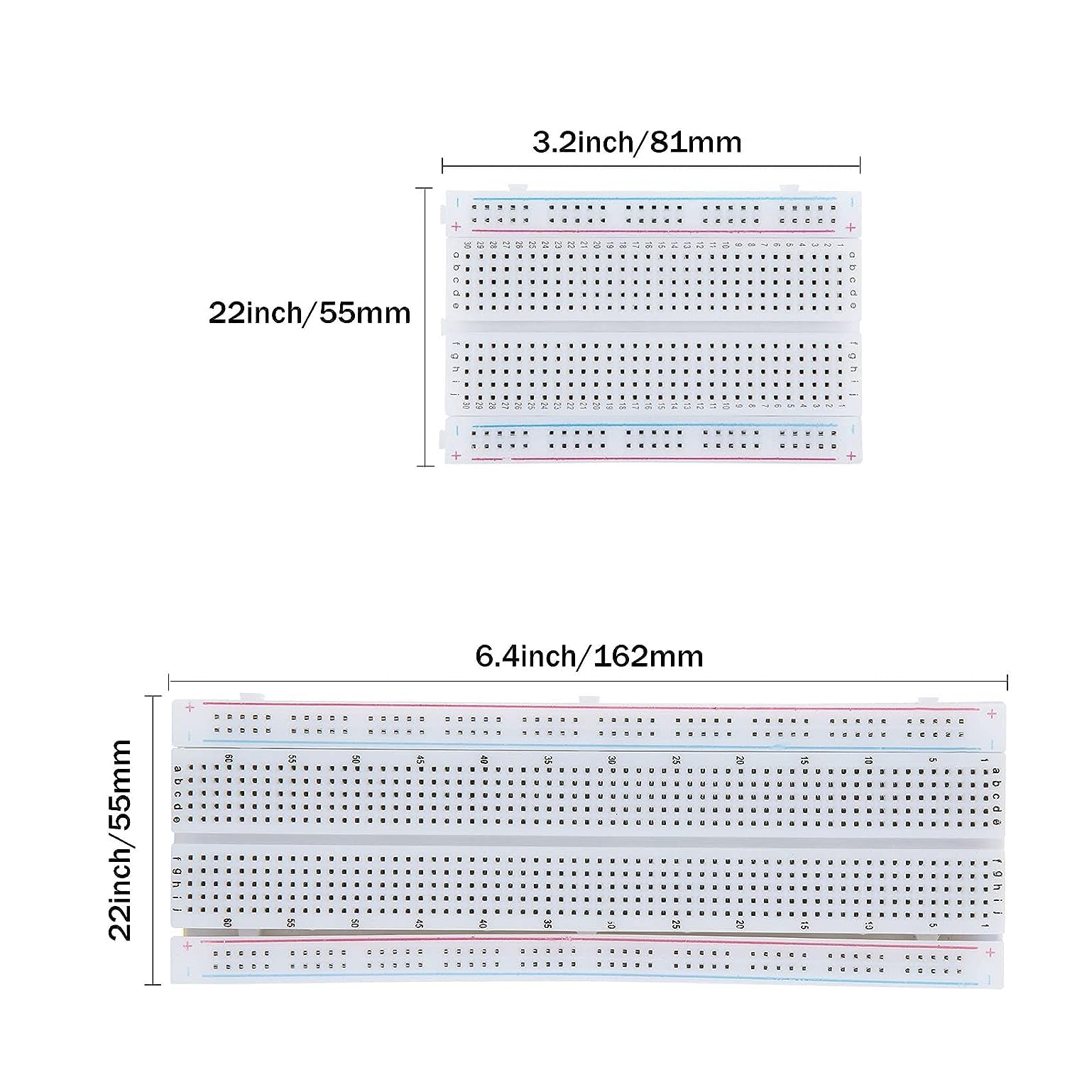 GTIWUNG Basetta Piastra Sperimentale Breadboard Kit, 3 Pezzi 400 & 830 Punti Mini Bread Board + 195 Pezzi Cavetti Jumper Filo Wire Cavi arduino Multicolore