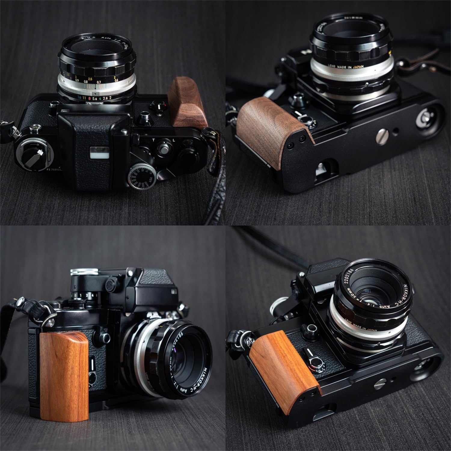 Amazon | Nikon 用 F2 F2A F2AS 専用 カメラウッドグリップ 高級檀木材
