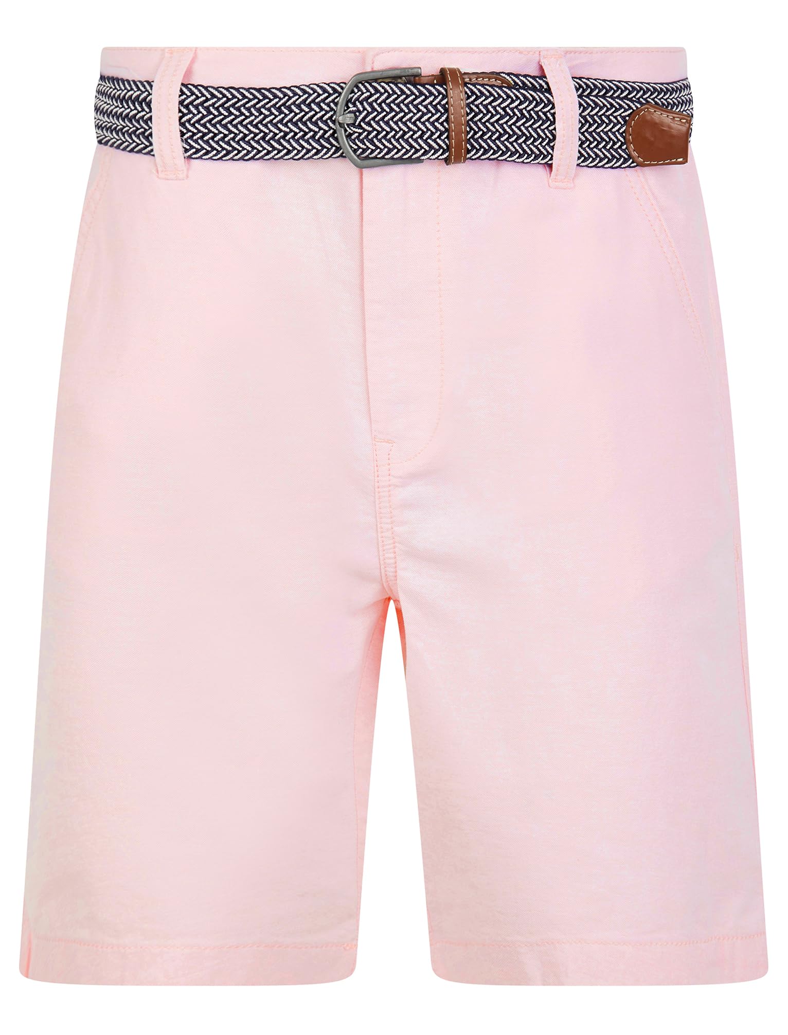Tokyo Laundry Men's Oxford Shorts with Belt - Rose - Cotton - M