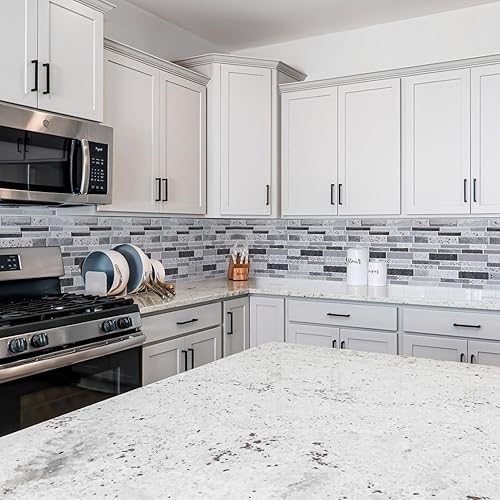 Miniatura 6 de Art3dwallpanels 10 hojas de calcomanías para azulejos en muro, para despegar y pegar, para salpicaduras para cocina, diseño de piedra de 12 x 12