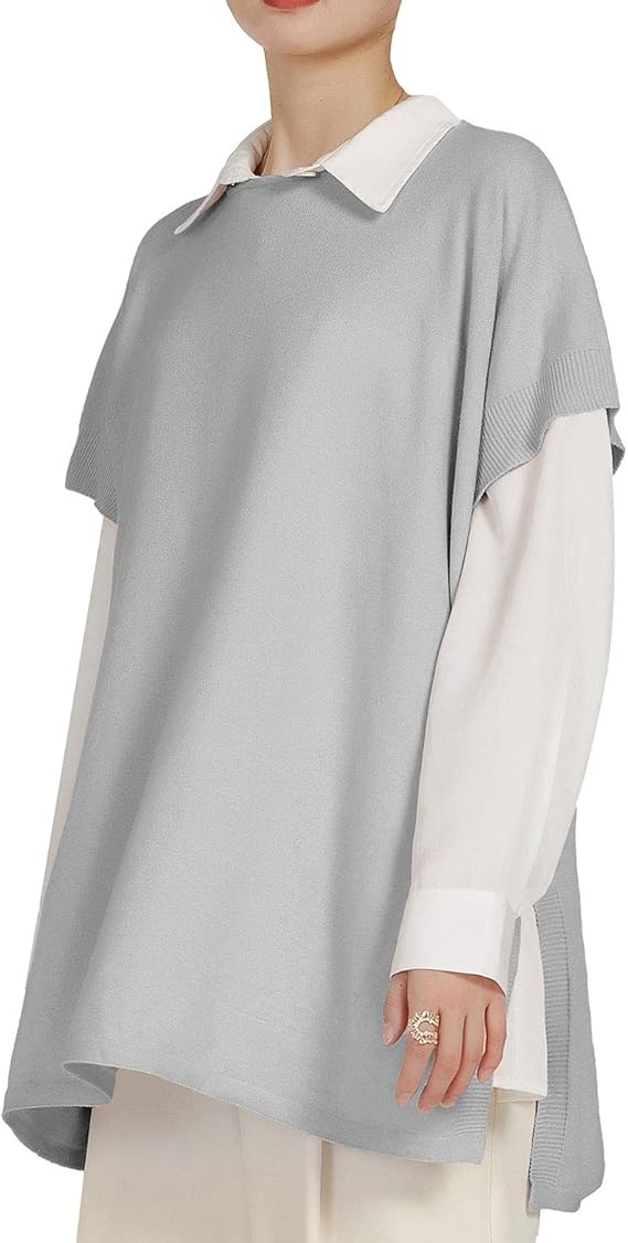 poncho jumper with sleeves uk