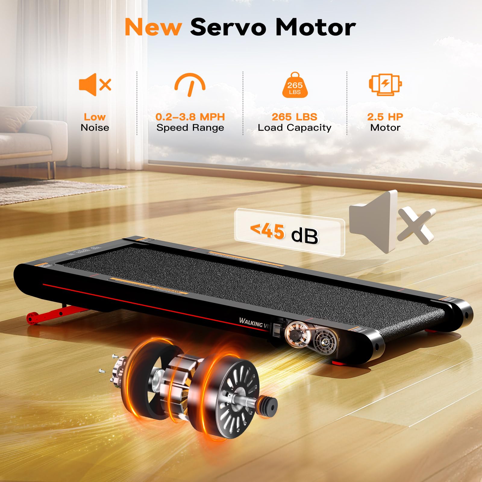 Sperax 4 in 1 Walking Vibration Pad Treadmill, Walking Treadmill Pad for Home with Remote Control and APP — view 6