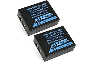 Wasabi Power High Performance Replacement for Fuji NP-W126, NP-W126S Battery (2-Pack) for...