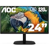AOC 24B35H3 24" IPS Full HD (1920 x 1080) 120Hz LED Monitor, Adaptive Sync, VGA & HDMI, Flicker-Free, Low Blue Light, HDR Ready, VESA, Tilt Adjust, Eco-Friendly