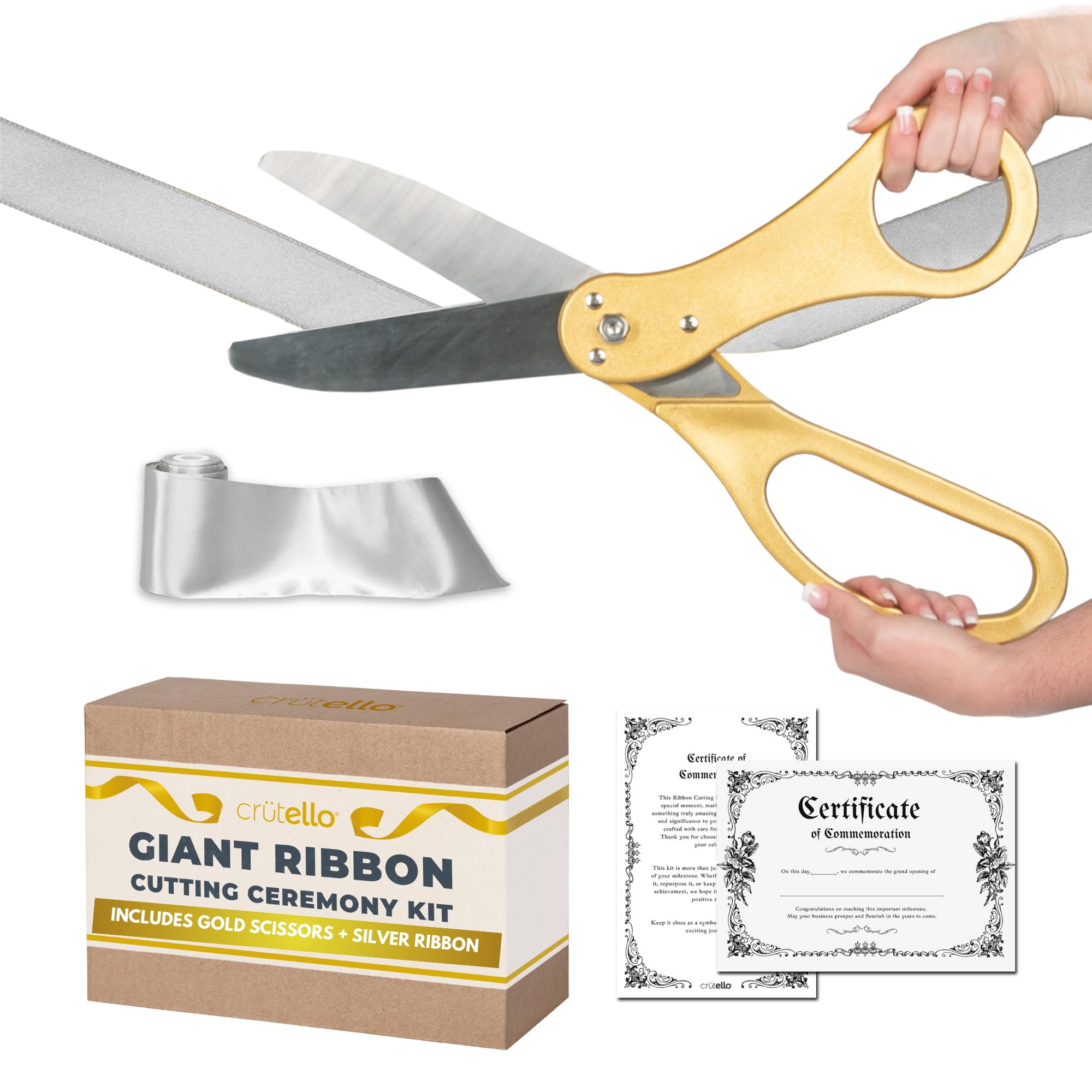 Crutelloリボンカットセレモニーキット 20インチ 巨大シザーリボン
