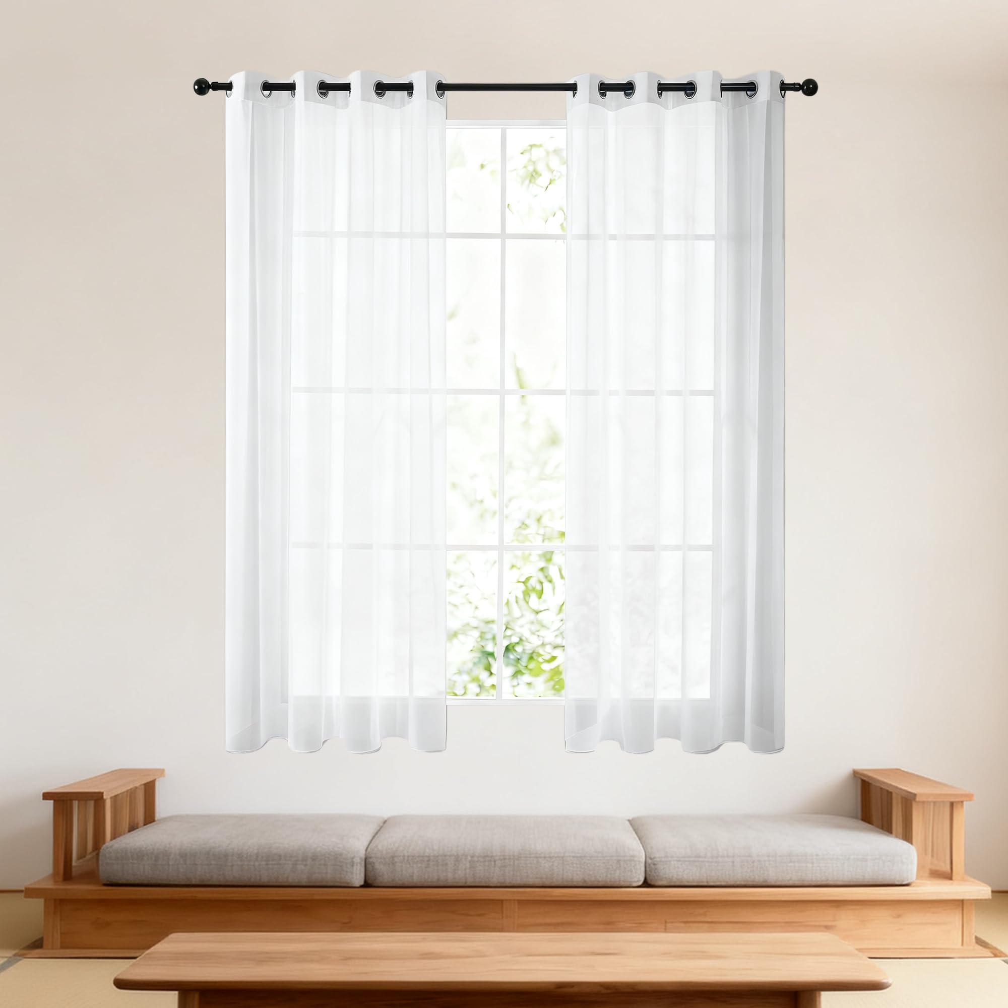 Rideaux filtrer lumière pour protéger votre intimité avec style blanc