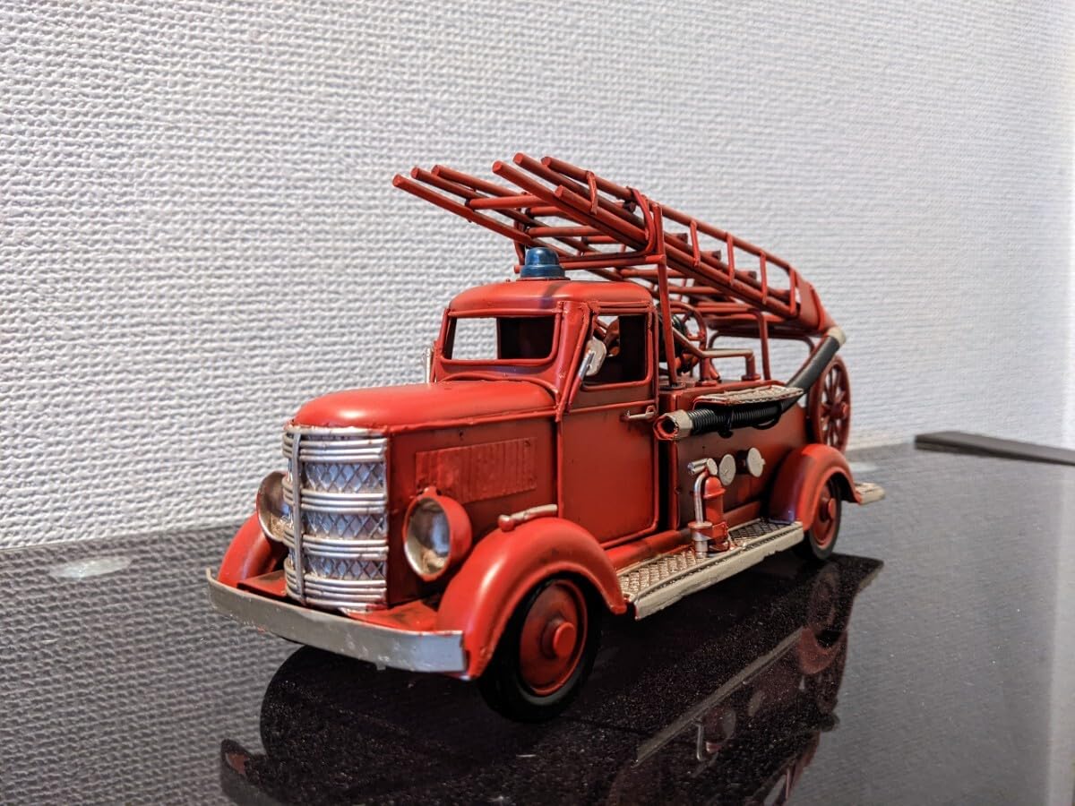 FIRE 消防車 ブリキ製 | ヴィンテージカー DEPT. Mサイズ TRUCK 置物 