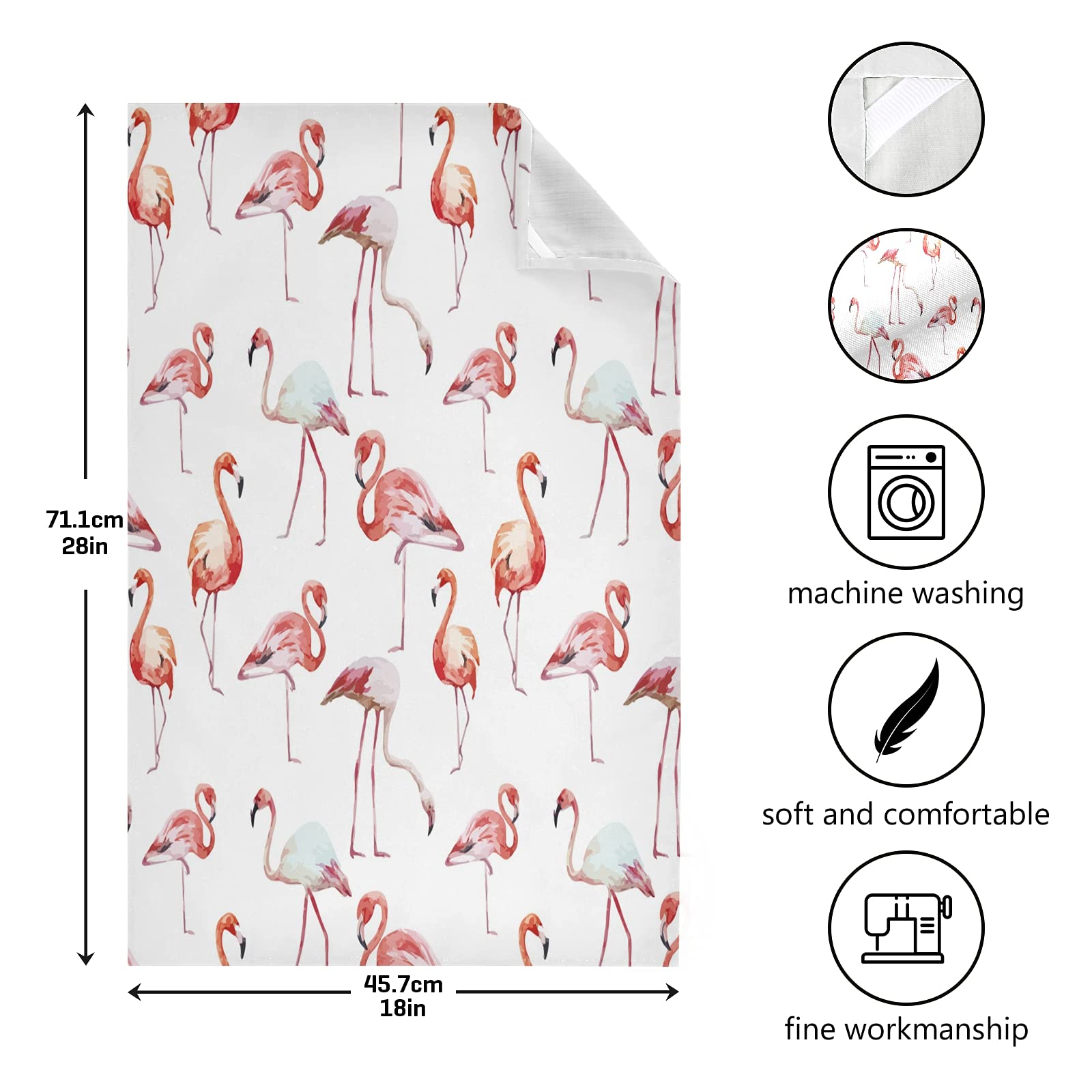 Mnsruu Torchons De Cuisine Avec Motif Flamant Rose - Super
