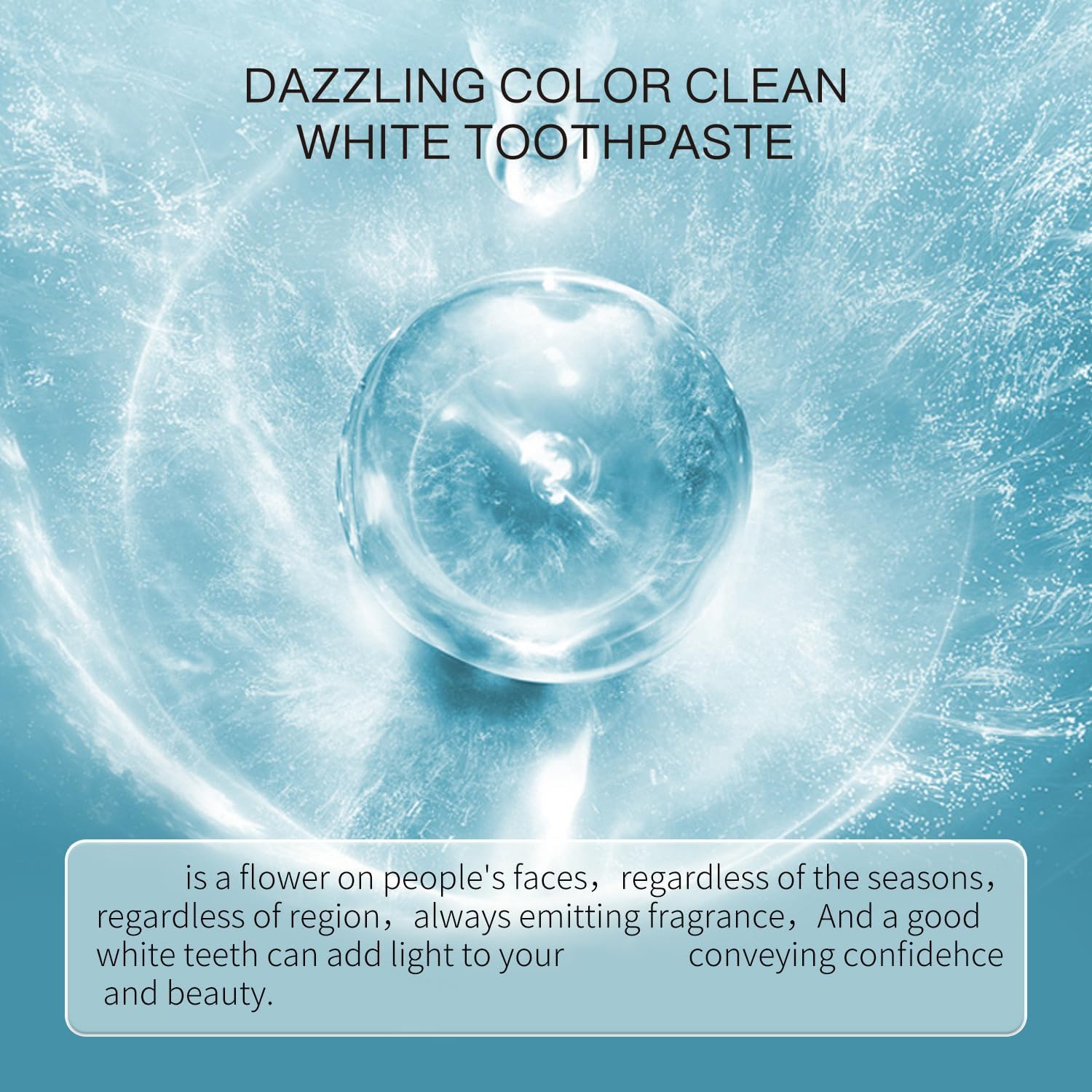 Radiant Whitening Toothpaste Peach Mint, Dazzling Color Clean White Toothpastes, Remove Tooth Stains, Fresh Breath (2PCS)