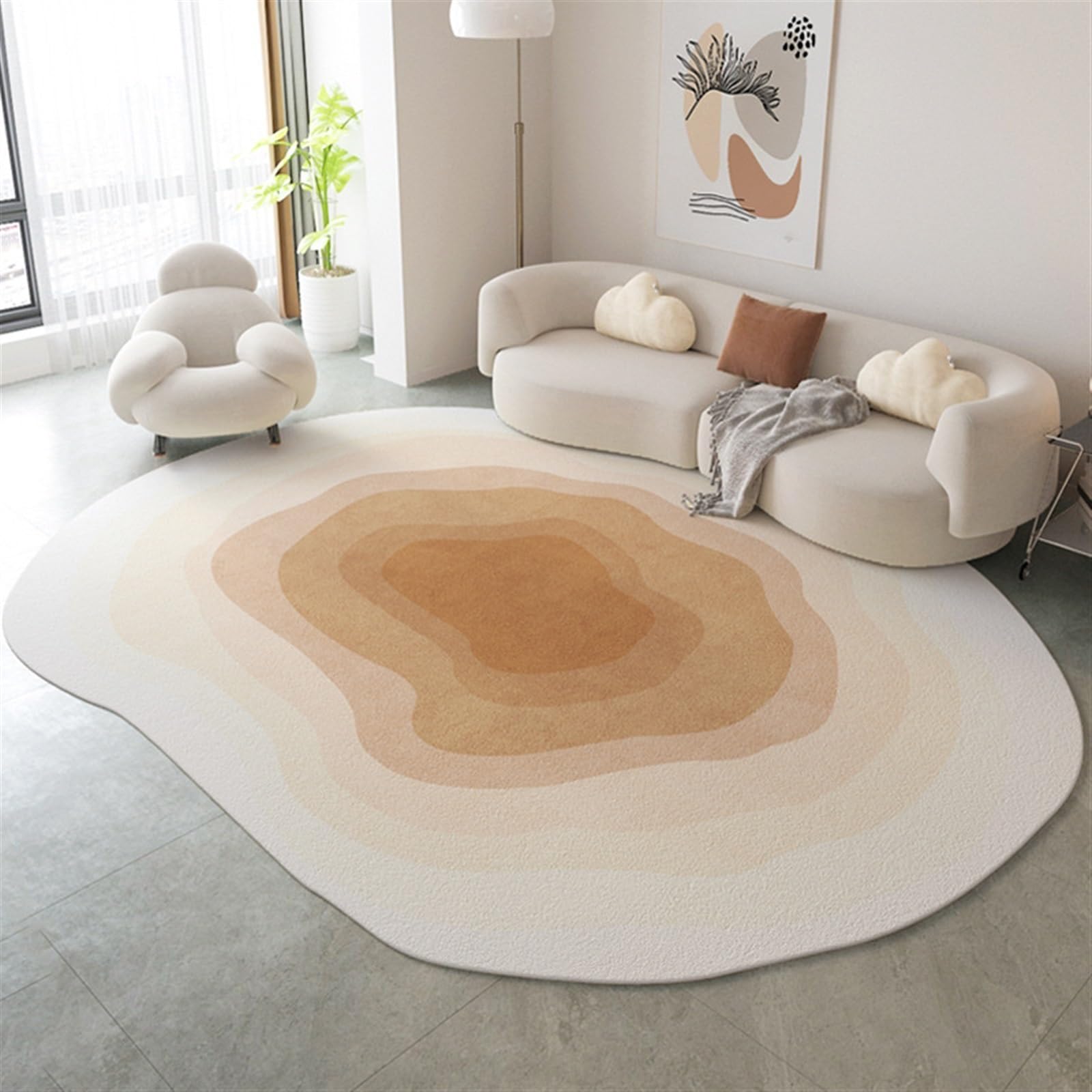 Tapis moderne abstrait pour chambre : créez un coin lecture cocooning unique