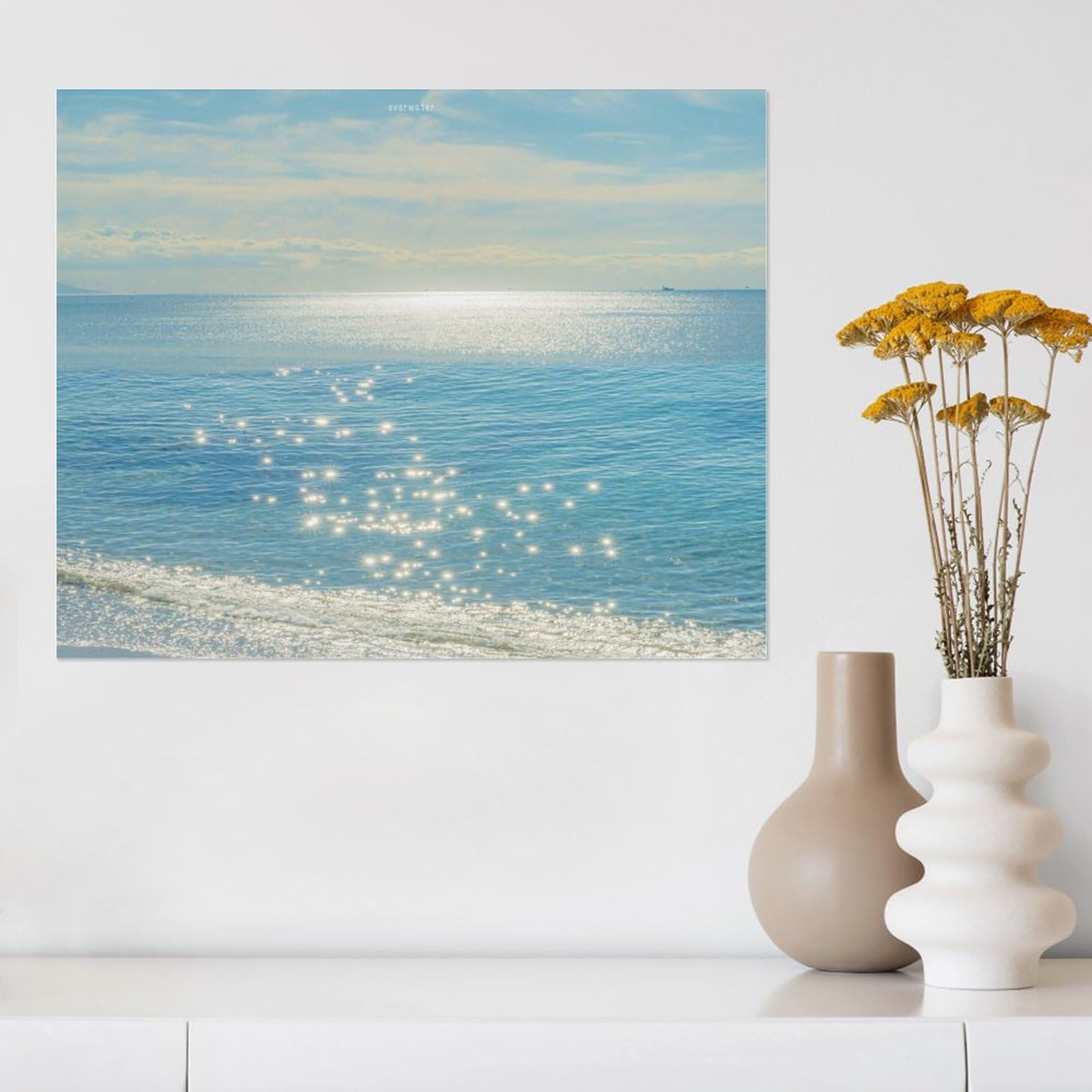 Amazon.co.jp: 絵画 きらきら輝く海インテリア 絵画 日本の写真 夢の