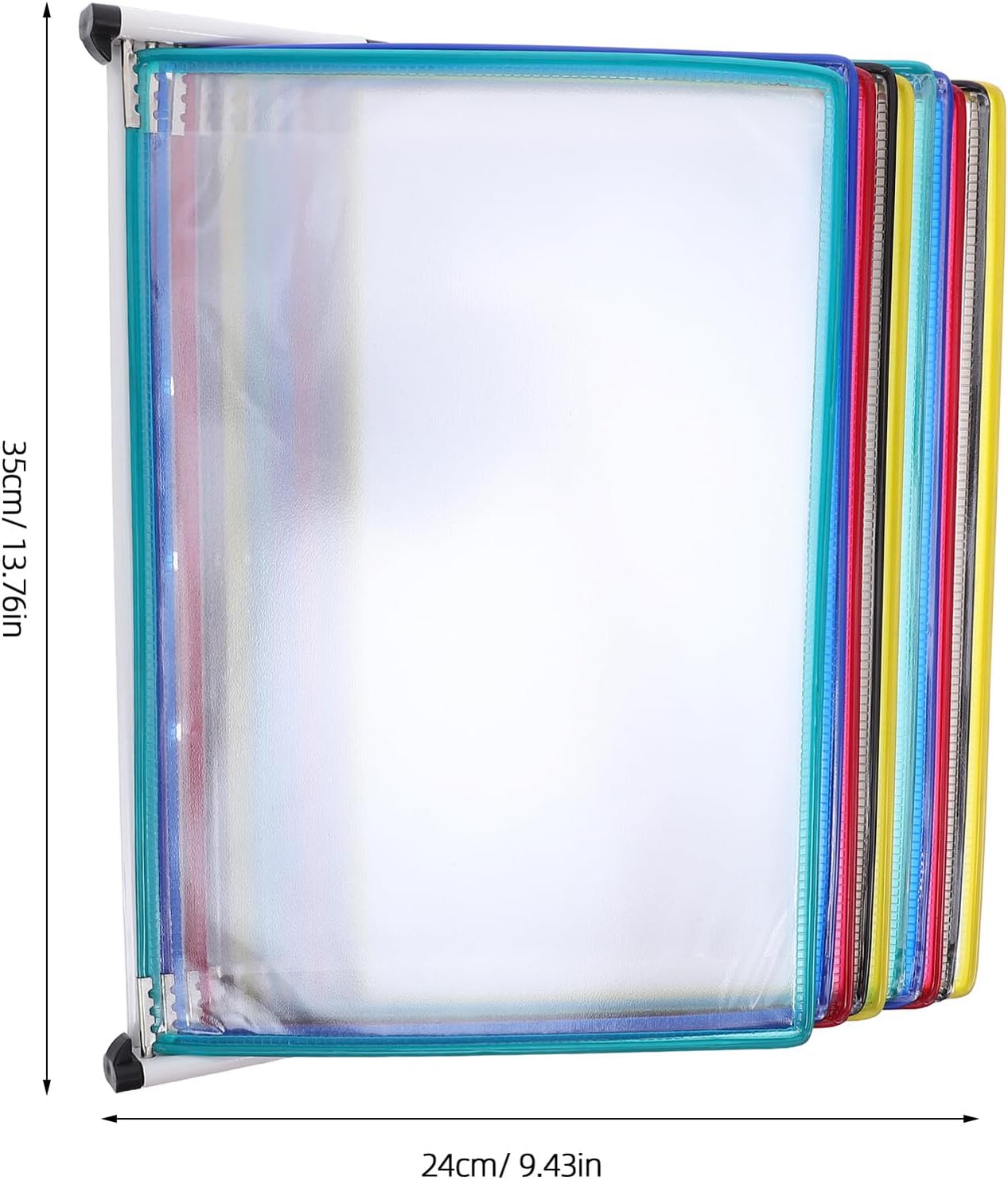 A4サイズ対応壁掛けファイルディスプレイスタンド 10ページ吊り下げフォルダー付き 省スペース書類収納ラック オフィス会議室用フ