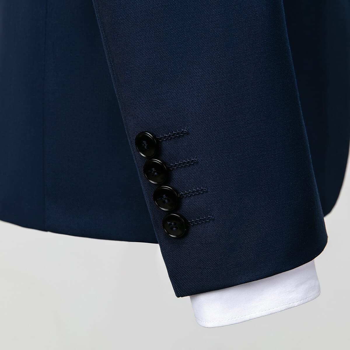 Allthemen Herren Anzug 3-teilig Slim Fit Einreihig Zwei Knöpfe Hochzeit Smoking Anzug Blazer Weste Hose