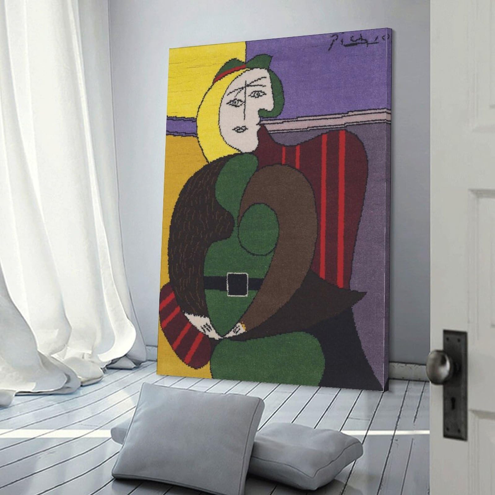 Amazon.co.jp: Pablo Picasso パブロ・ピカソポスター 絵画 赤い肘掛け 