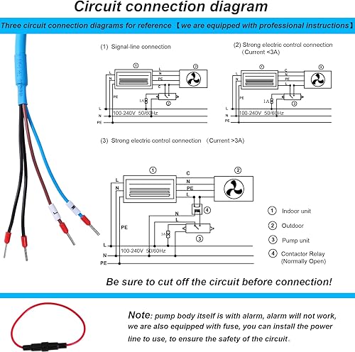 Miniatura 7 de Air Mini 100-240V Split Condensate Pump, Hvac Silent Condensate Pump, AC Condensate Pump, Used for Indoor Air Conditioning, HVAC, Dehumidifier,