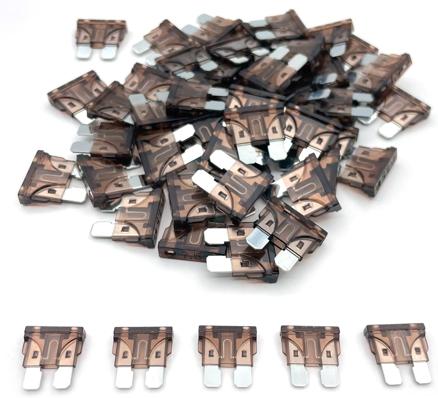 55PCS Car Fuses Kit, Standard Mini Blade Type Automotive Fuses, Short Circuit