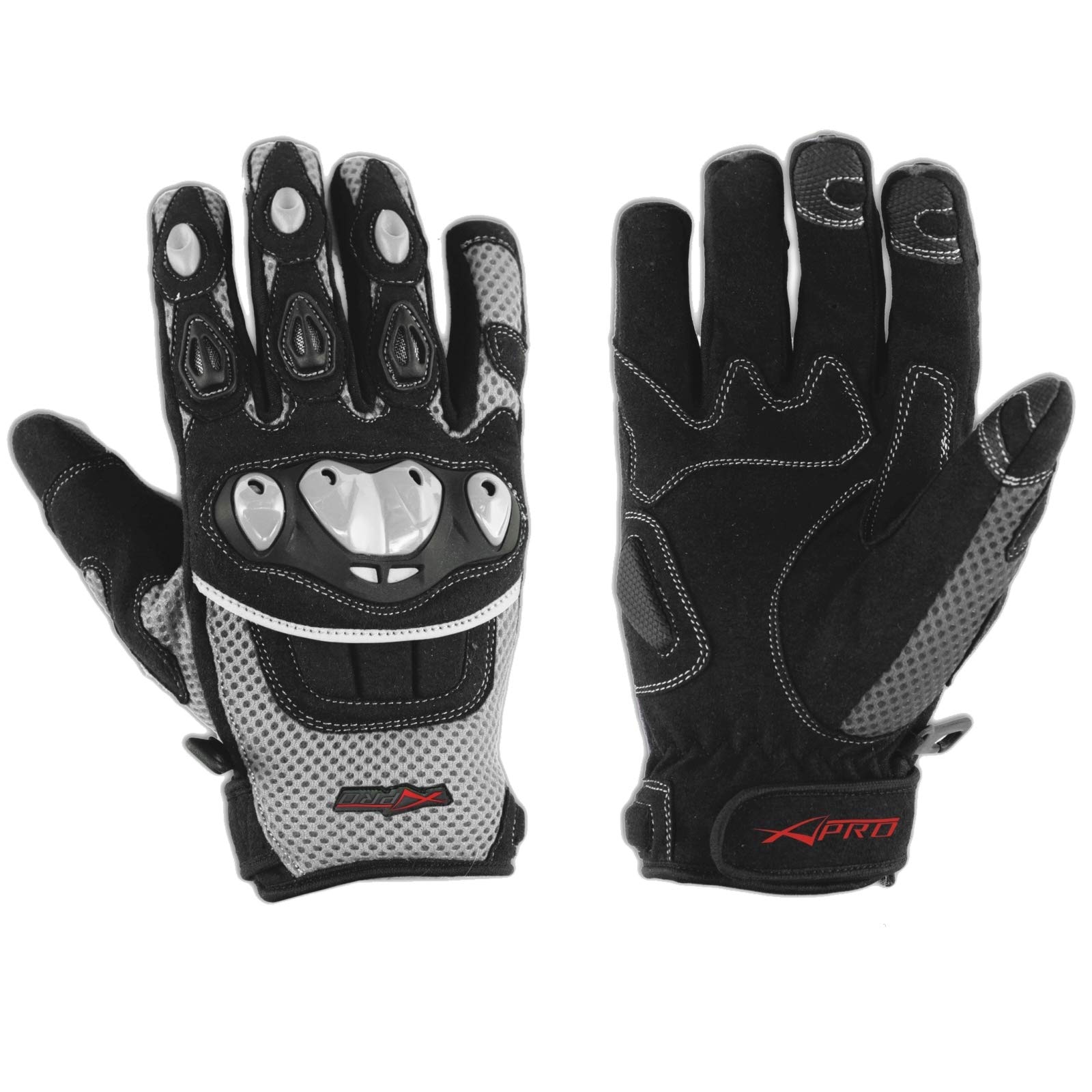 A-Pro Guanto Tessuto Moto Protezione Nocche Estivo Tessuto Mesh Traforato Estivo