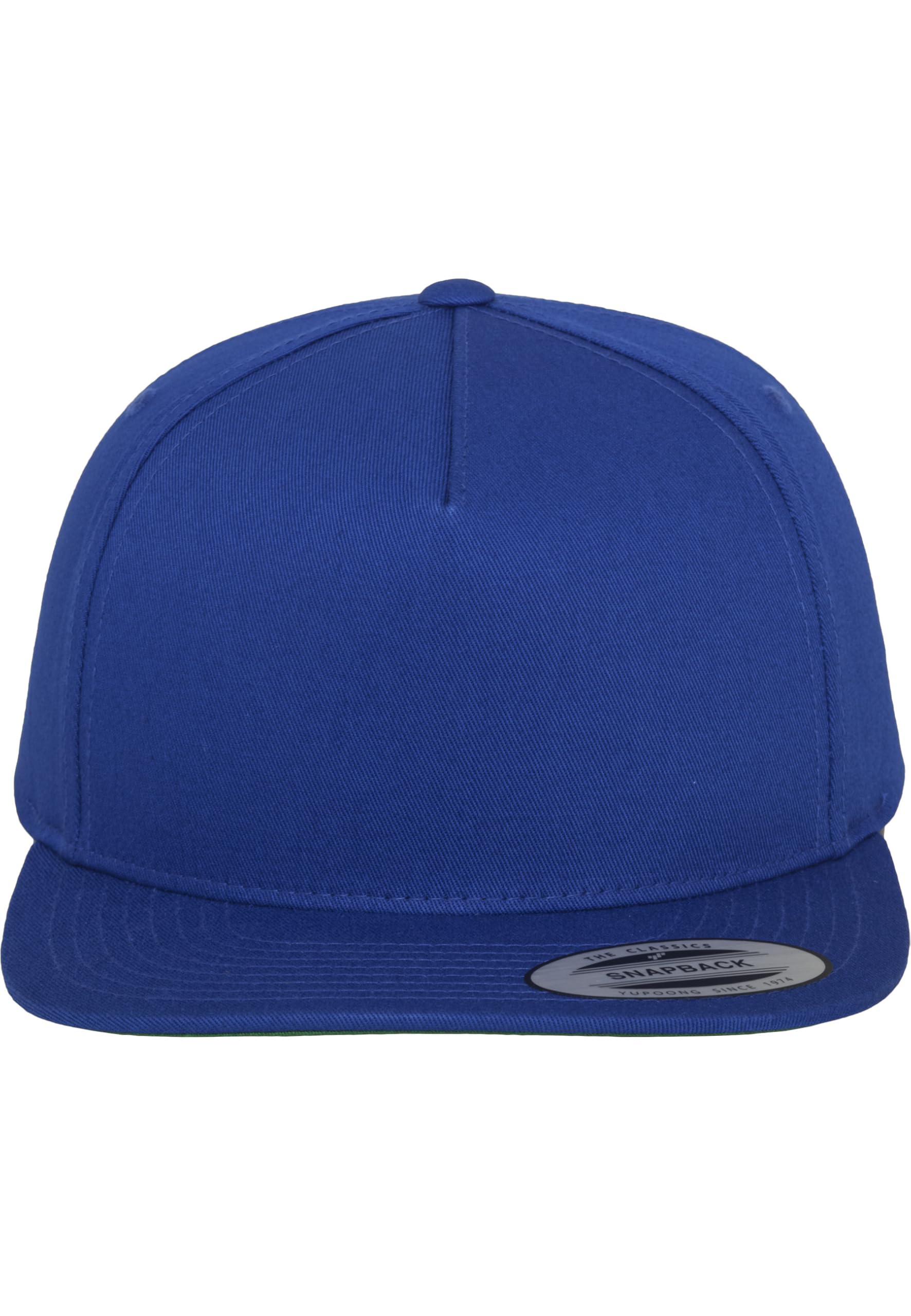 FLEXFIT Snapback Hat, Classic Snapback Hat with 5-Panel, Classic Snapback Baseball Cap with Buckram Front Lining, 5 Panel Cap, Cotton Twill Material, Headwear, Colour: Royal, Unisex, One Size