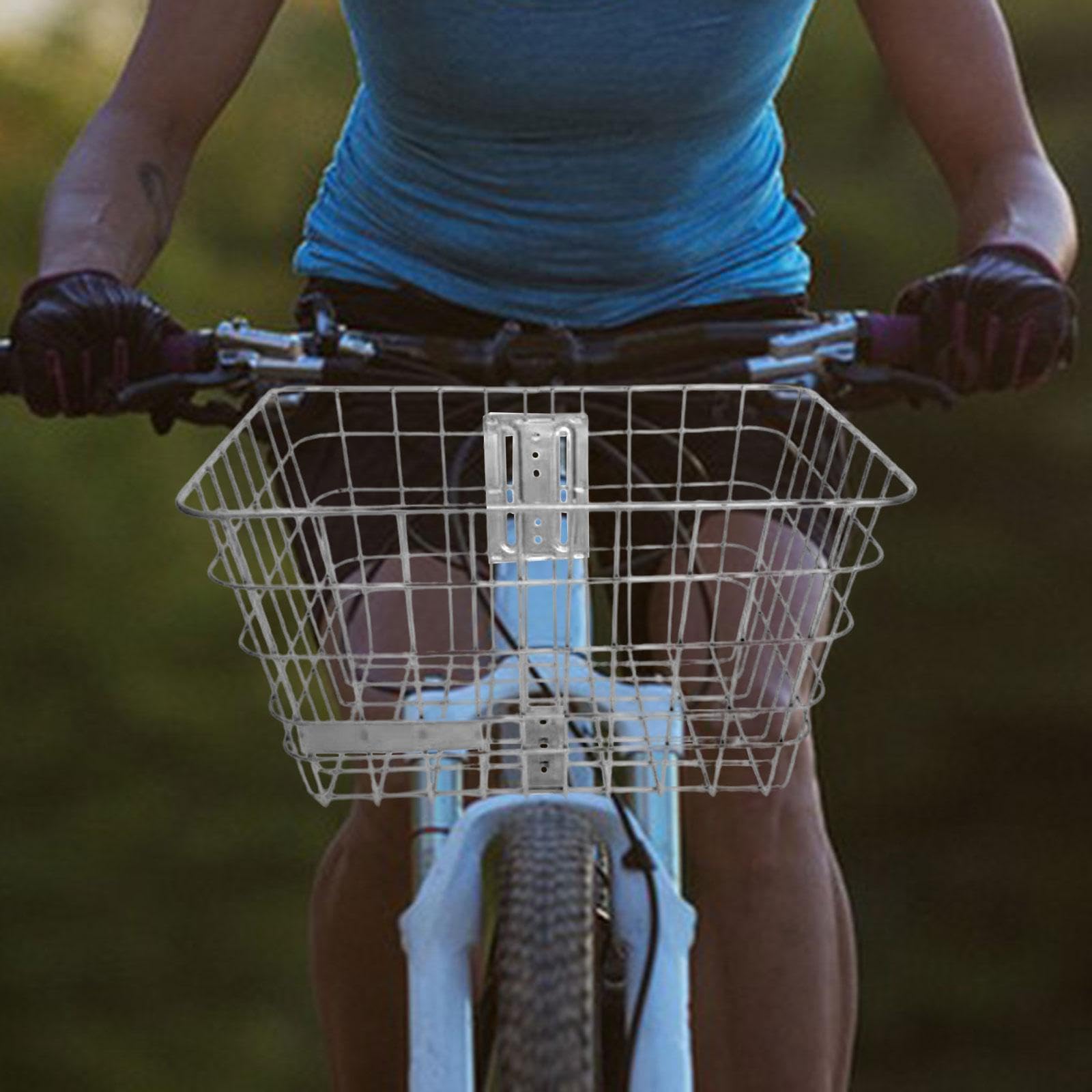 Cestino per Bicicletta Elettrica, Cestino Decorativo per Bicicletta, Portabiciclette in Filo Metallico, Cestino Portaoggetti per Campeggio All'ape